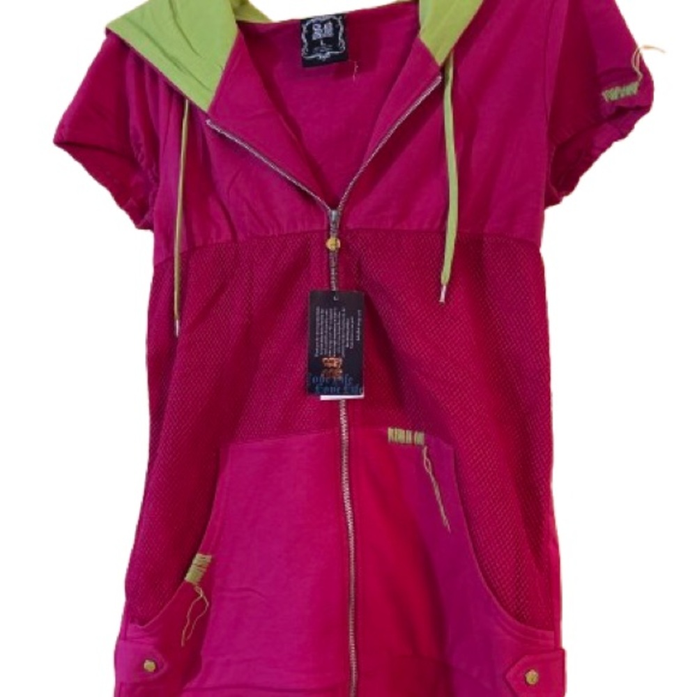Stylish Pink and Green Women's Vest large and X-Large